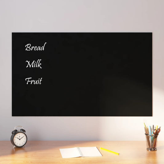 Magneetbord wandgemonteerd 100x60 cm gehard glas zwart Whiteboards | Creëer jouw Trendy Thuis | Gratis bezorgd & Retour | Trendy.nl