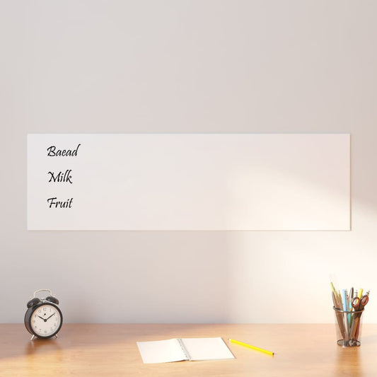 Magneetbord voor aan de wand 100x30 cm gehard glas wit Whiteboards | Creëer jouw Trendy Thuis | Gratis bezorgd & Retour | Trendy.nl