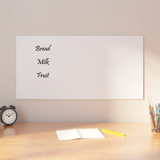 Magneetbord voor aan de wand 80x40 cm gehard glas wit Whiteboards | Creëer jouw Trendy Thuis | Gratis bezorgd & Retour | Trendy.nl