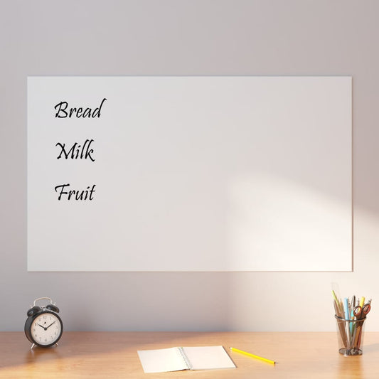 Magneetbord wandgemonteerd 100x60 cm gehard glas wit Whiteboards | Creëer jouw Trendy Thuis | Gratis bezorgd & Retour | Trendy.nl