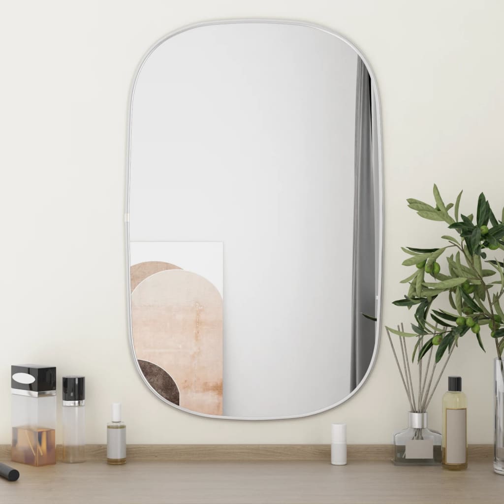 Wandspiegel 70x45 cm zilverkleurig Spiegels | Creëer jouw Trendy Thuis | Gratis bezorgd & Retour | Trendy.nl