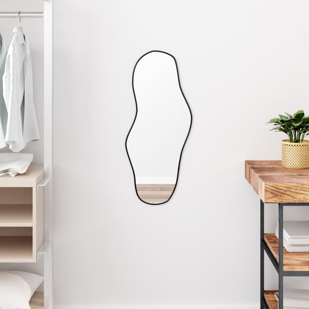 Wandspiegel 70x30 cm zwart Spiegels | Creëer jouw Trendy Thuis | Gratis bezorgd & Retour | Trendy.nl