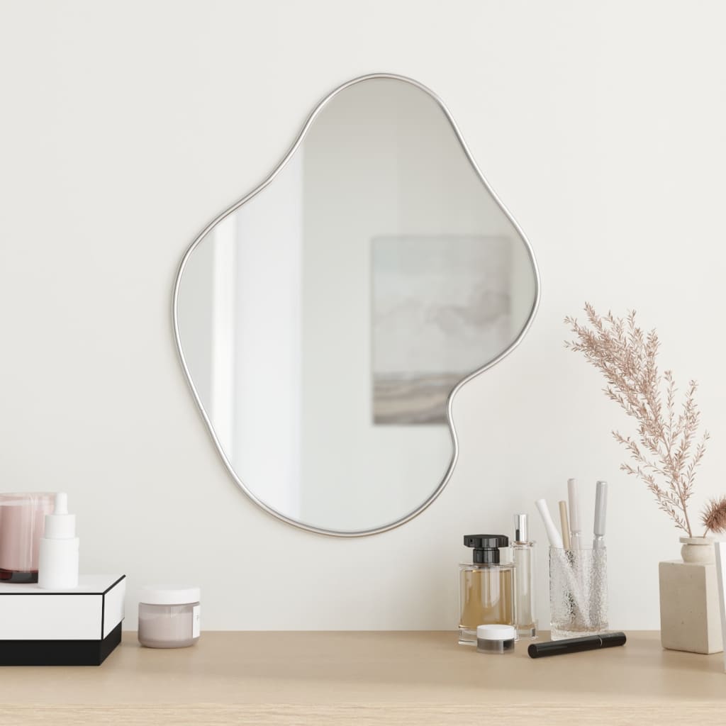 Wandspiegel 50x40 cm zilverkleurig Spiegels | Creëer jouw Trendy Thuis | Gratis bezorgd & Retour | Trendy.nl