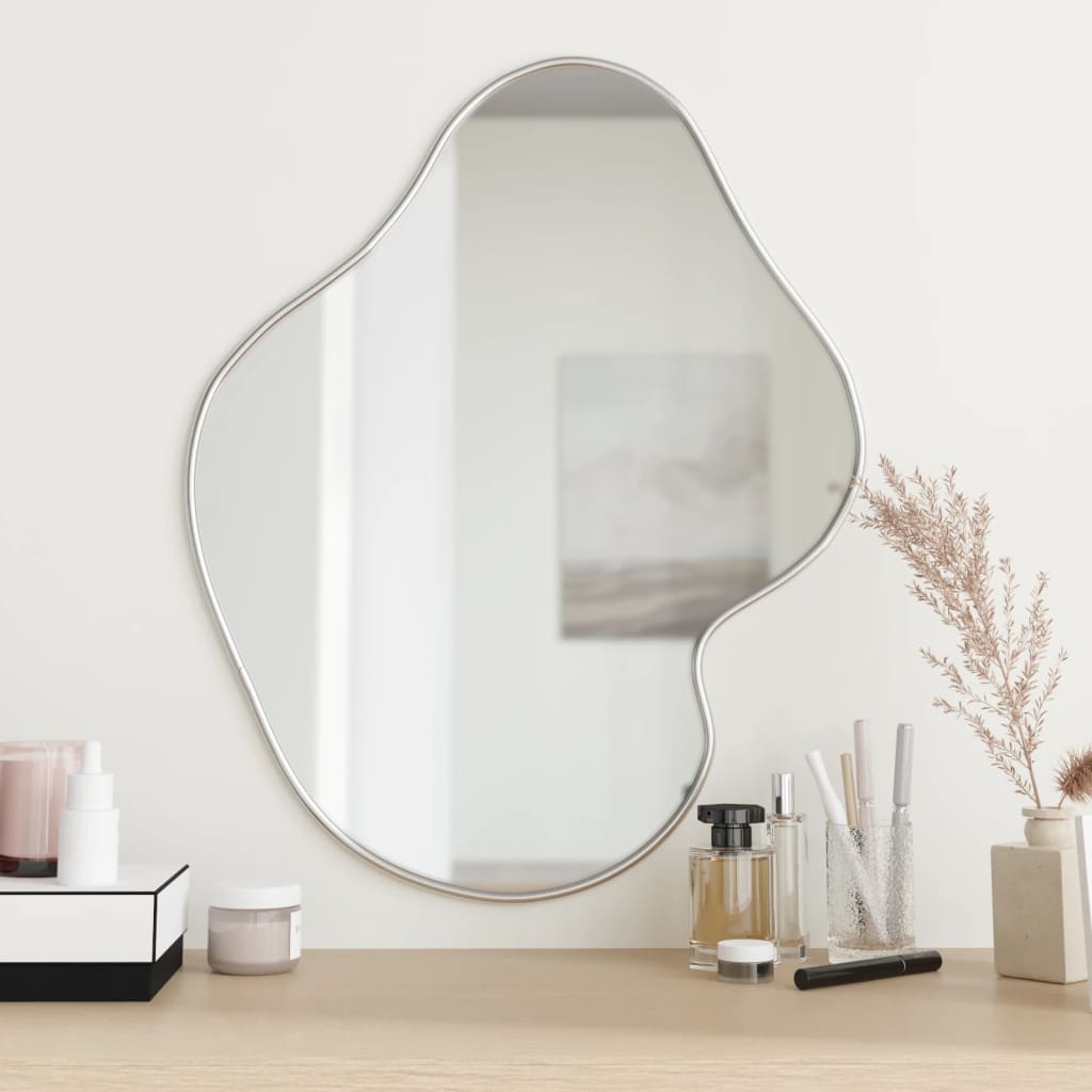 Wandspiegel 60x50 cm zilverkleurig Spiegels | Creëer jouw Trendy Thuis | Gratis bezorgd & Retour | Trendy.nl