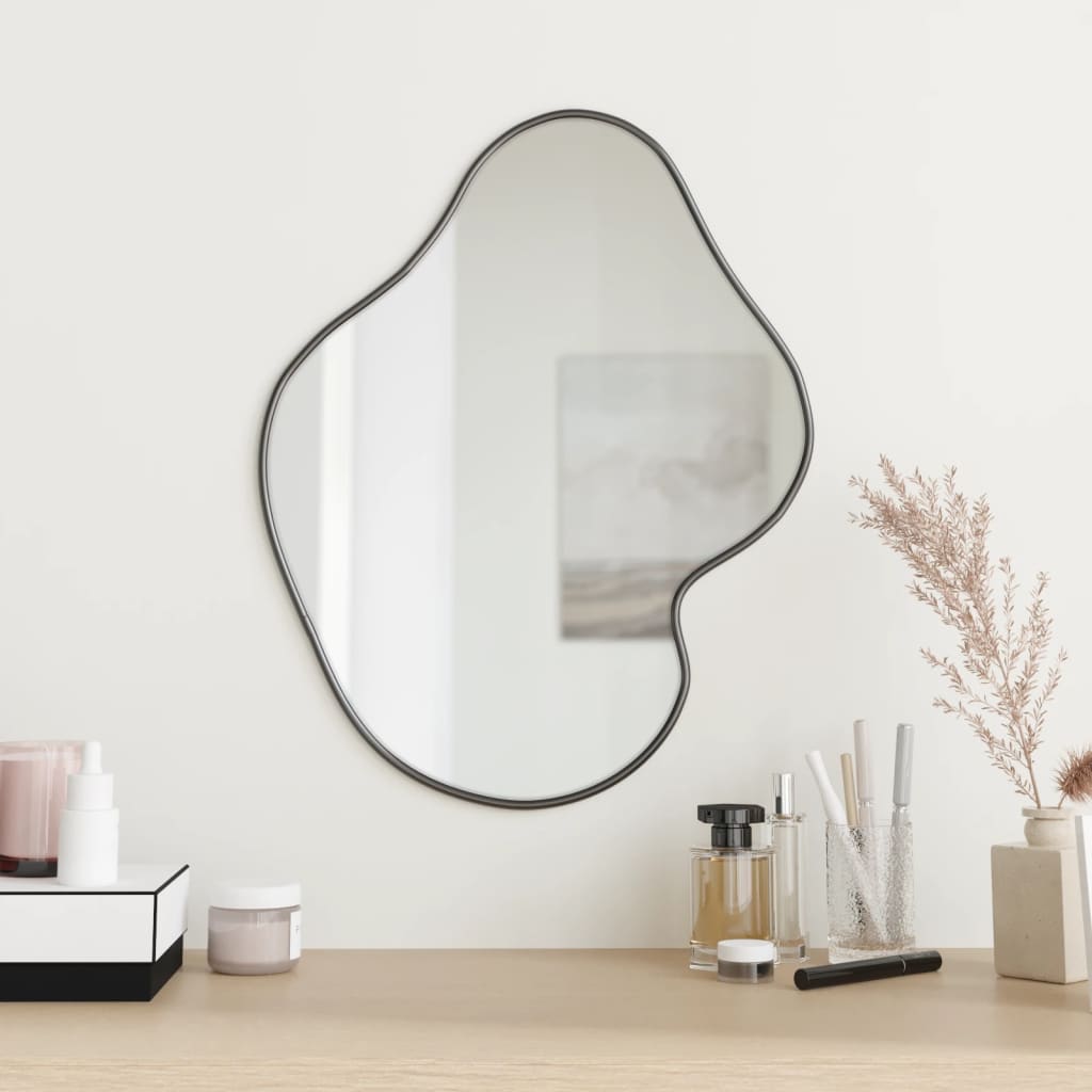 Wandspiegel 50x40 cm zwart Spiegels | Creëer jouw Trendy Thuis | Gratis bezorgd & Retour | Trendy.nl