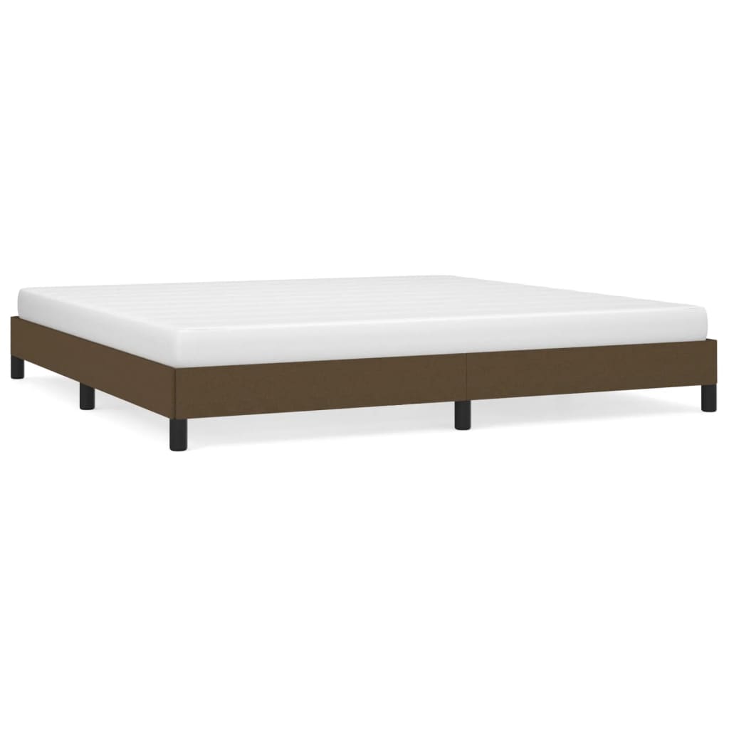 Bedframe stof donkerbruin 200x200 cm Bedden & bedframes | Creëer jouw Trendy Thuis | Gratis bezorgd & Retour | Trendy.nl