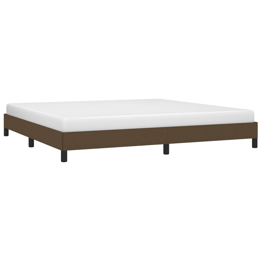 Bedframe stof donkerbruin 200x200 cm Bedden & bedframes | Creëer jouw Trendy Thuis | Gratis bezorgd & Retour | Trendy.nl