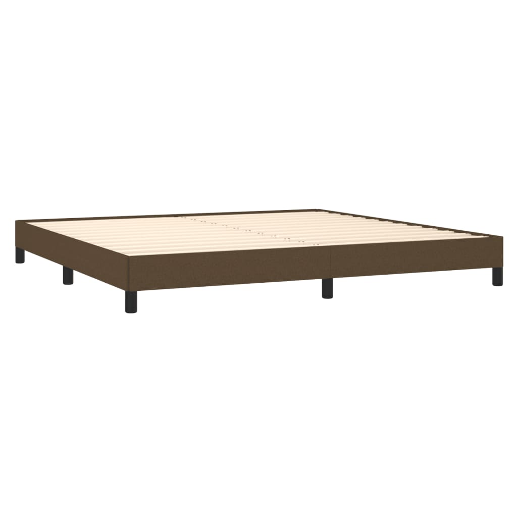 Bedframe stof donkerbruin 200x200 cm Bedden & bedframes | Creëer jouw Trendy Thuis | Gratis bezorgd & Retour | Trendy.nl