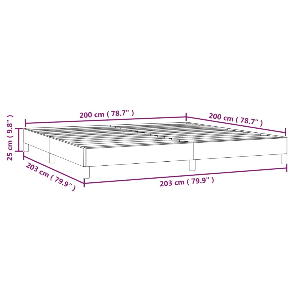 Bedframe stof donkerbruin 200x200 cm Bedden & bedframes | Creëer jouw Trendy Thuis | Gratis bezorgd & Retour | Trendy.nl