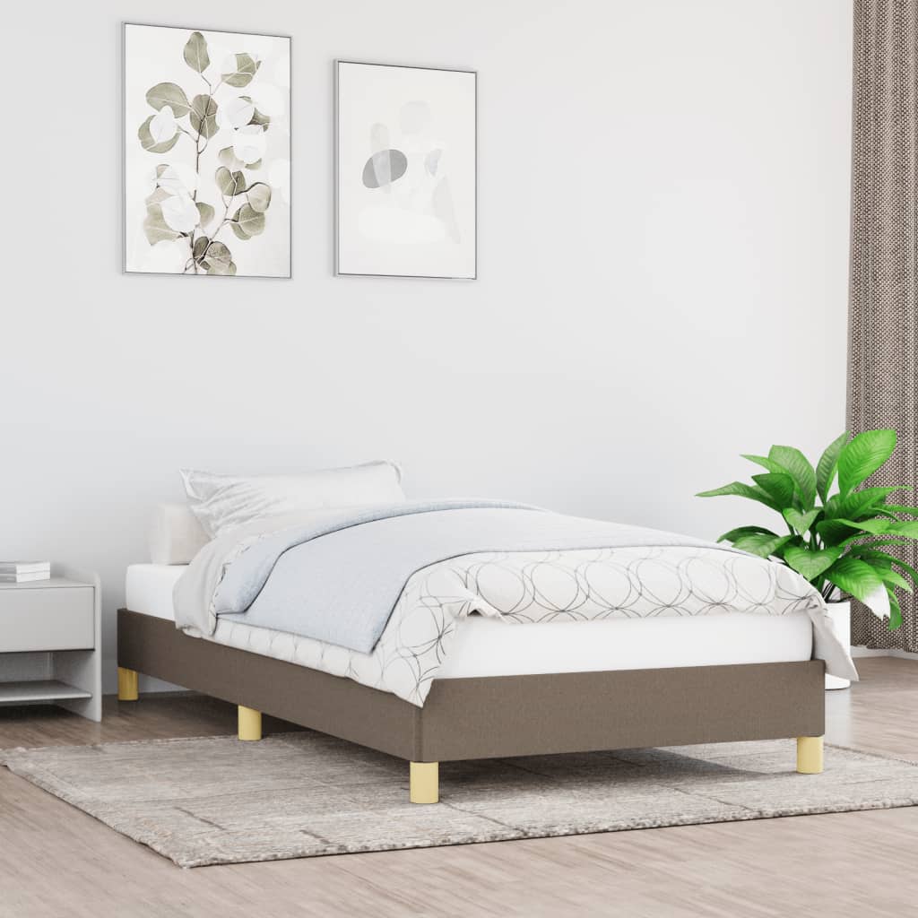 Bedframe stof taupe 90x190 cm Bedden & bedframes | Creëer jouw Trendy Thuis | Gratis bezorgd & Retour | Trendy.nl