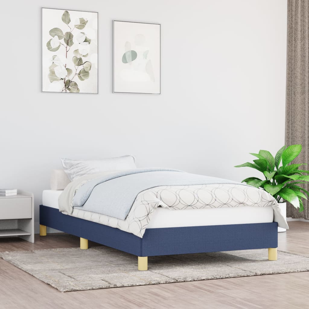 Bedframe stof blauw 90x190 cm Bedden & bedframes | Creëer jouw Trendy Thuis | Gratis bezorgd & Retour | Trendy.nl