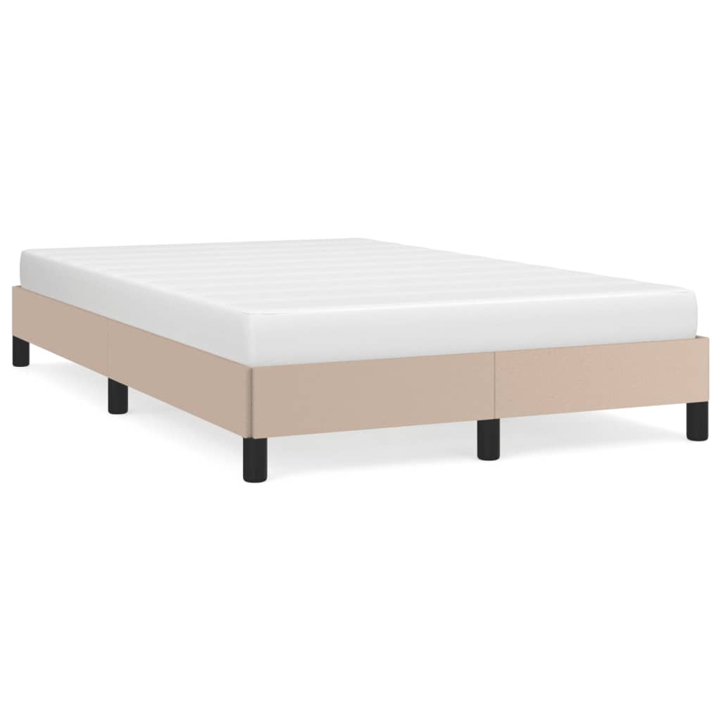 Bedframe kunstleer cappuccinokleurig 120x200 cm Bedden & bedframes | Creëer jouw Trendy Thuis | Gratis bezorgd & Retour | Trendy.nl