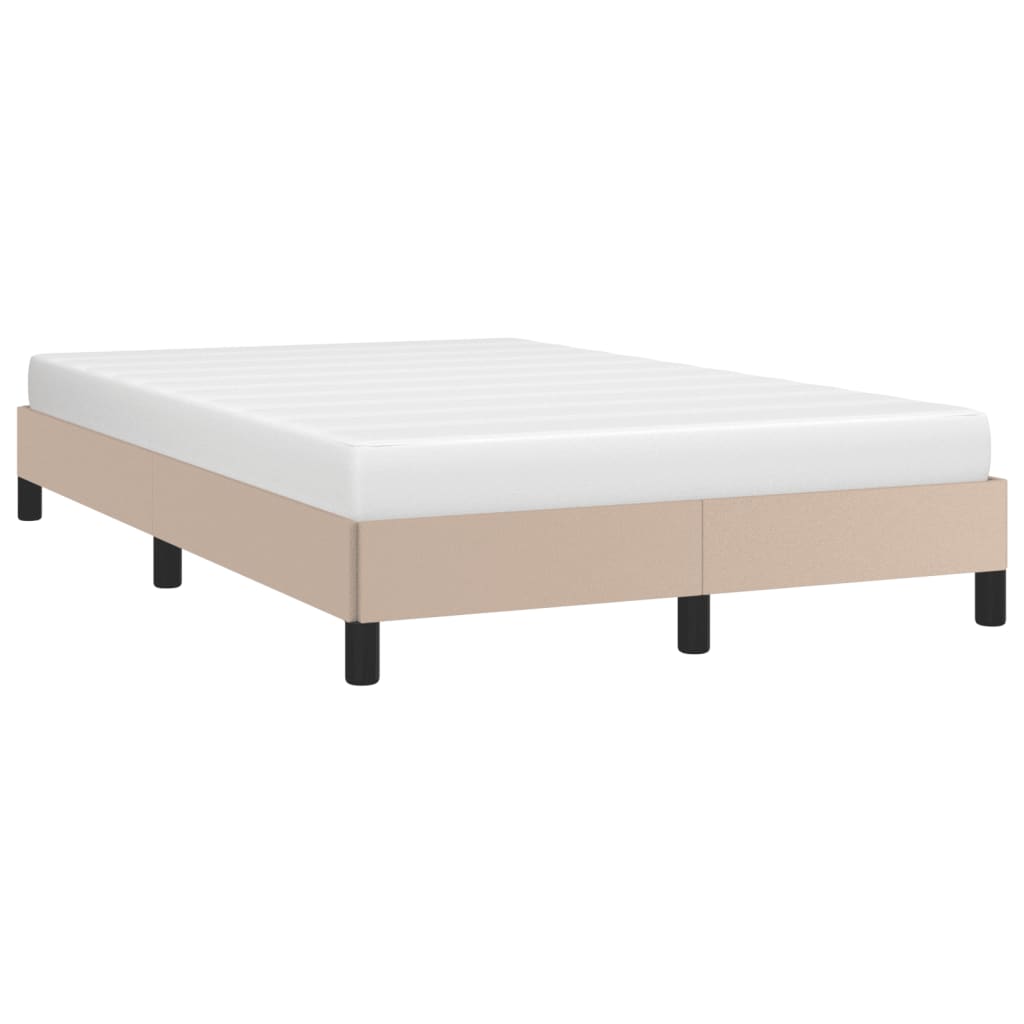 Bedframe kunstleer cappuccinokleurig 120x200 cm Bedden & bedframes | Creëer jouw Trendy Thuis | Gratis bezorgd & Retour | Trendy.nl