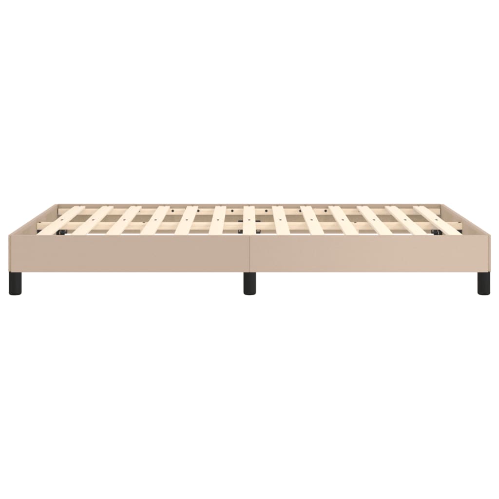 Bedframe kunstleer cappuccinokleurig 120x200 cm Bedden & bedframes | Creëer jouw Trendy Thuis | Gratis bezorgd & Retour | Trendy.nl