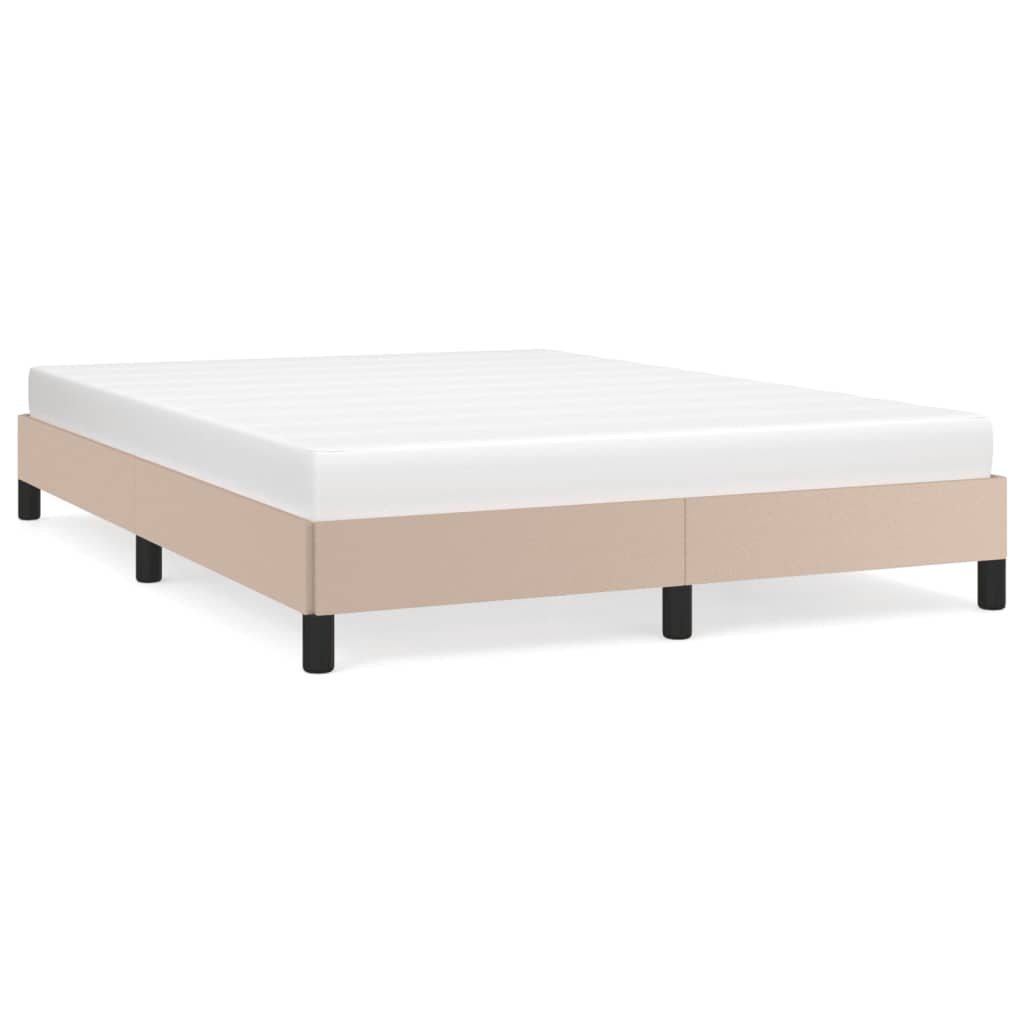 Bedframe kunstleer cappuccinokleurig 140x200 cm Bedden & bedframes | Creëer jouw Trendy Thuis | Gratis bezorgd & Retour | Trendy.nl