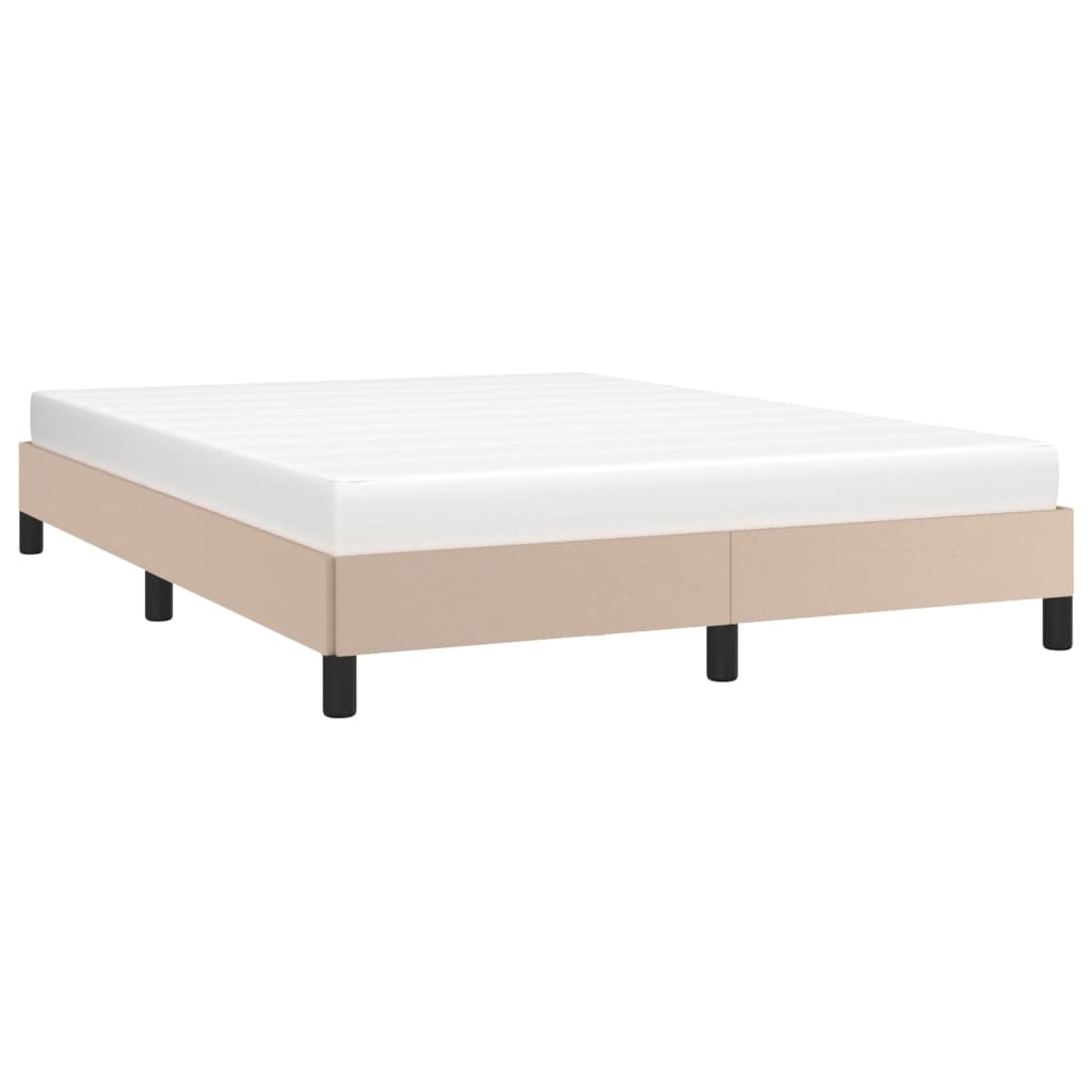 Bedframe kunstleer cappuccinokleurig 140x200 cm Bedden & bedframes | Creëer jouw Trendy Thuis | Gratis bezorgd & Retour | Trendy.nl