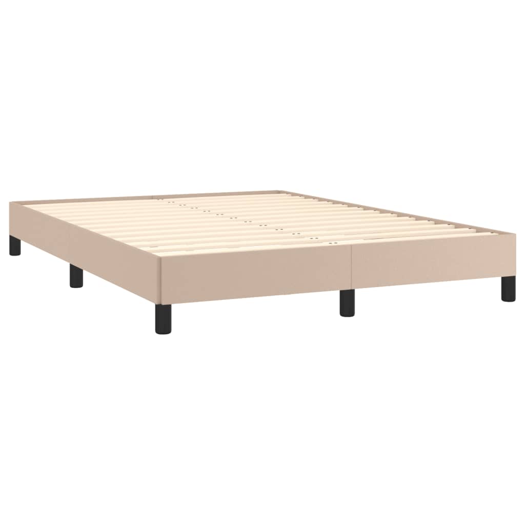 Bedframe kunstleer cappuccinokleurig 140x200 cm Bedden & bedframes | Creëer jouw Trendy Thuis | Gratis bezorgd & Retour | Trendy.nl