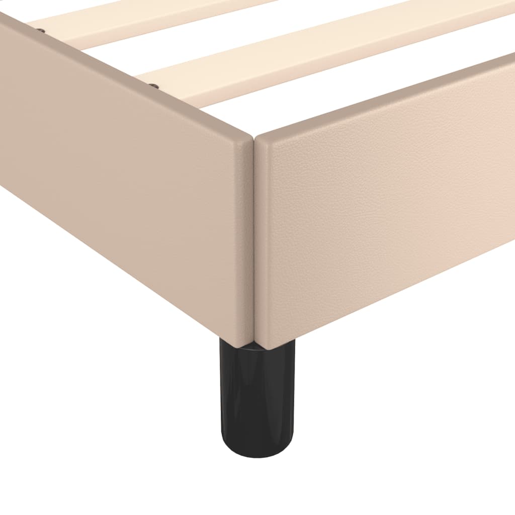 Bedframe kunstleer cappuccinokleurig 140x200 cm Bedden & bedframes | Creëer jouw Trendy Thuis | Gratis bezorgd & Retour | Trendy.nl