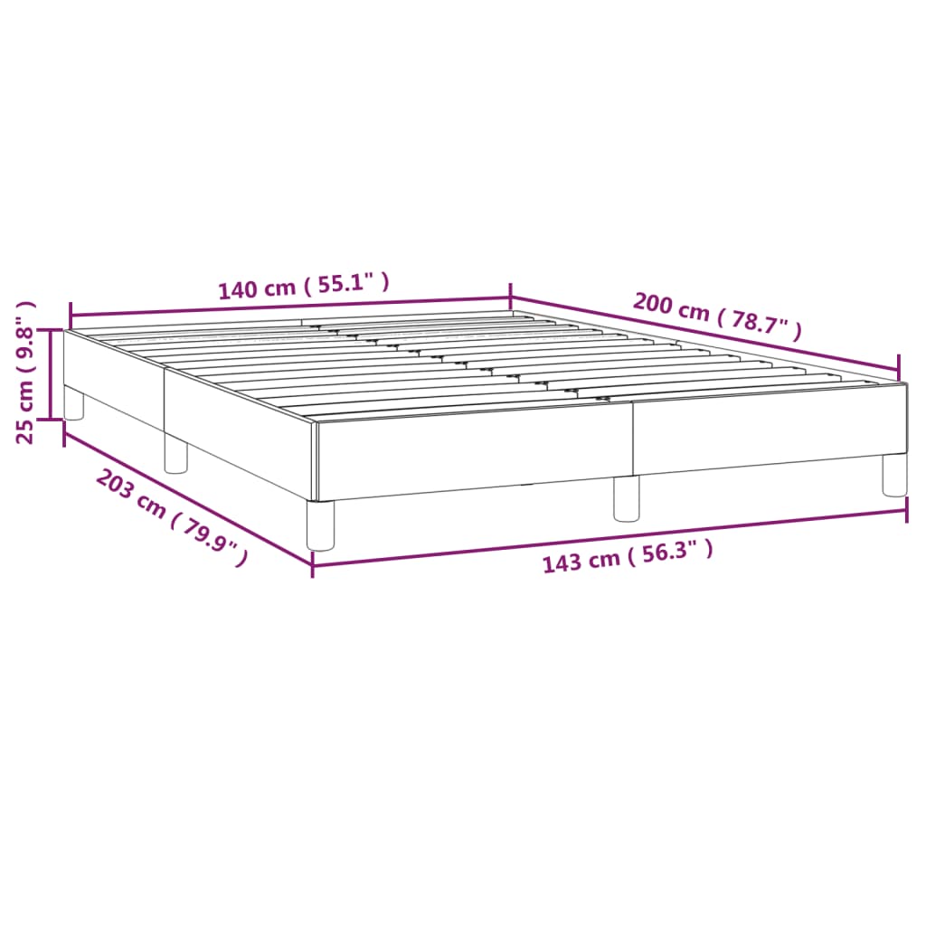 Bedframe kunstleer cappuccinokleurig 140x200 cm Bedden & bedframes | Creëer jouw Trendy Thuis | Gratis bezorgd & Retour | Trendy.nl