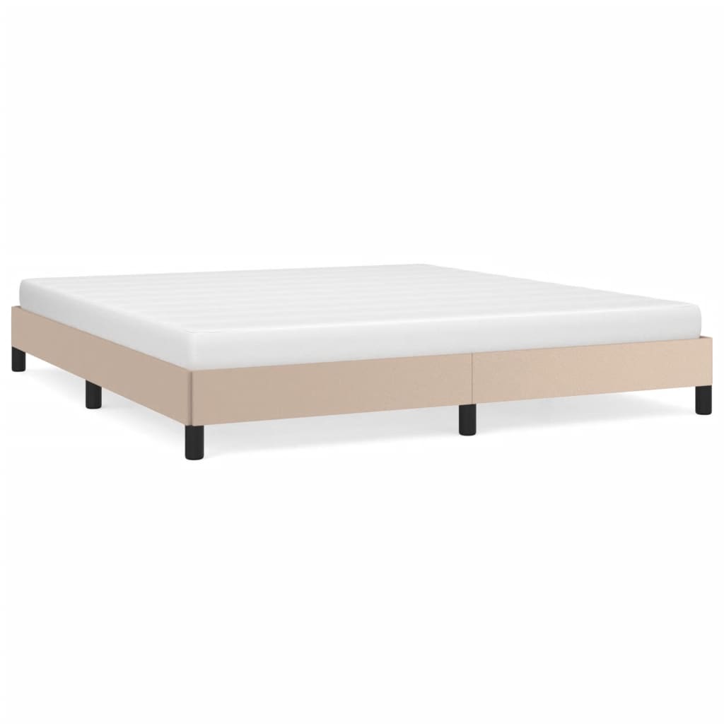 Bedframe kunstleer cappuccinokleurig 160x200 cm Bedden & bedframes | Creëer jouw Trendy Thuis | Gratis bezorgd & Retour | Trendy.nl