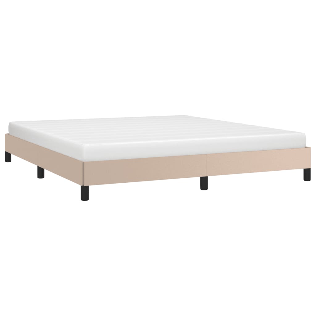 Bedframe kunstleer cappuccinokleurig 160x200 cm Bedden & bedframes | Creëer jouw Trendy Thuis | Gratis bezorgd & Retour | Trendy.nl