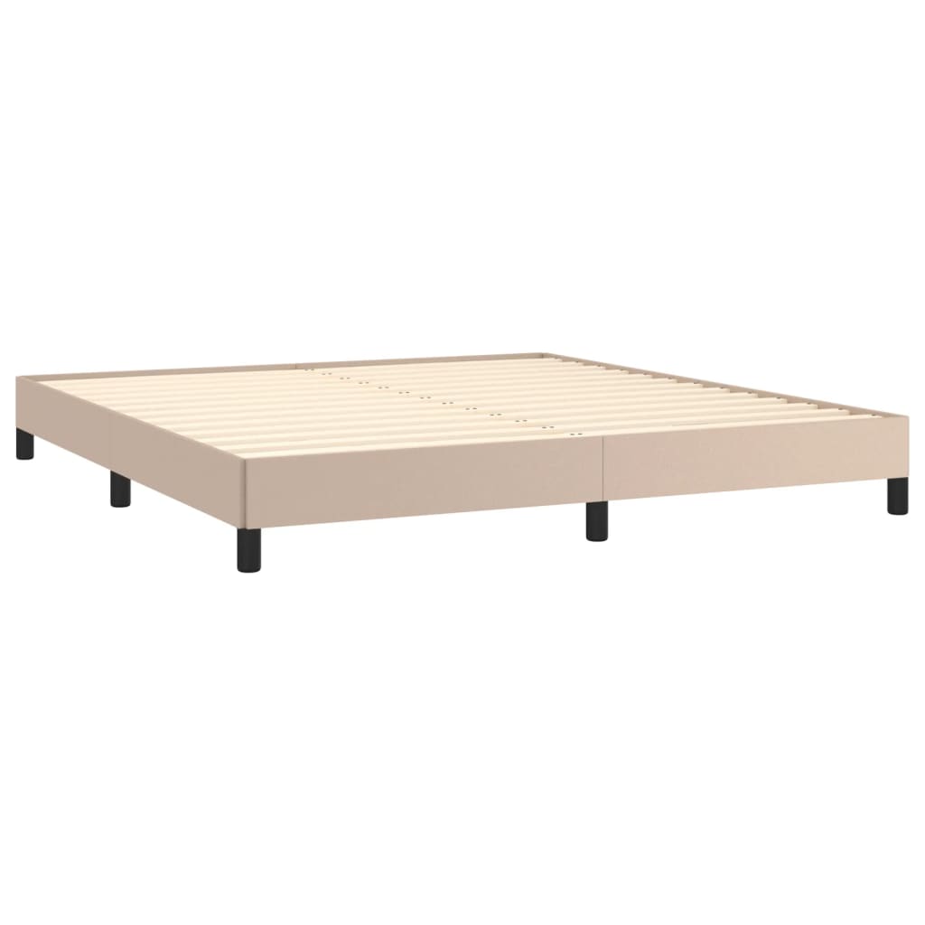 Bedframe kunstleer cappuccinokleurig 160x200 cm Bedden & bedframes | Creëer jouw Trendy Thuis | Gratis bezorgd & Retour | Trendy.nl