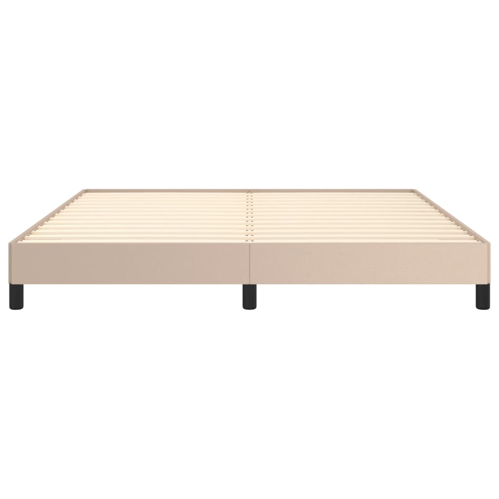 Bedframe kunstleer cappuccinokleurig 160x200 cm Bedden & bedframes | Creëer jouw Trendy Thuis | Gratis bezorgd & Retour | Trendy.nl