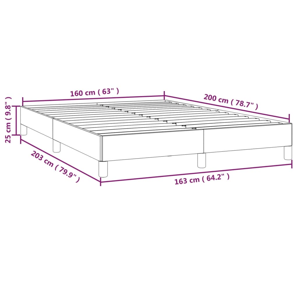 Bedframe kunstleer cappuccinokleurig 160x200 cm Bedden & bedframes | Creëer jouw Trendy Thuis | Gratis bezorgd & Retour | Trendy.nl