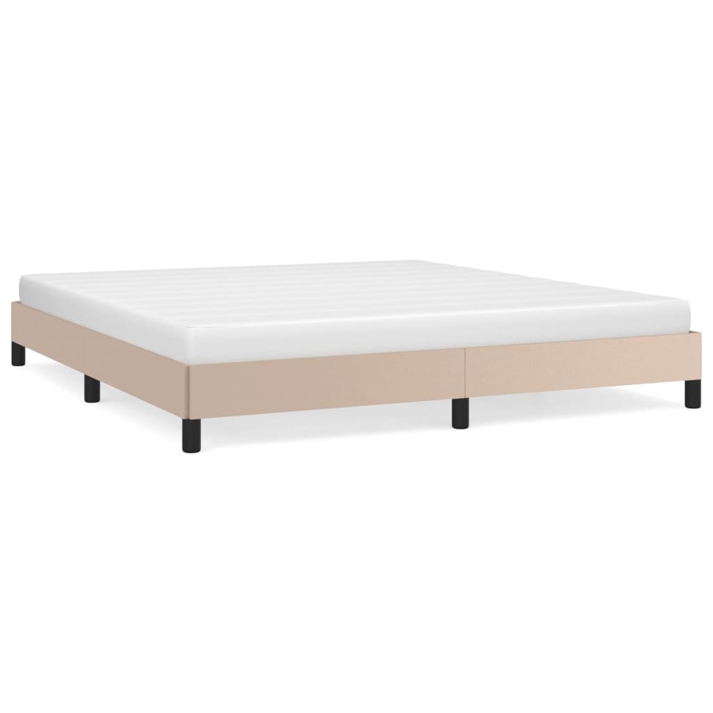 Bedframe kunstleer cappuccinokleurig 180x200 cm Bedden & bedframes | Creëer jouw Trendy Thuis | Gratis bezorgd & Retour | Trendy.nl