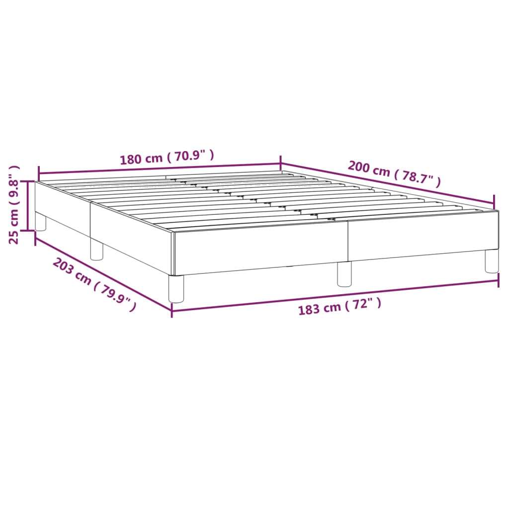 Bedframe kunstleer cappuccinokleurig 180x200 cm Bedden & bedframes | Creëer jouw Trendy Thuis | Gratis bezorgd & Retour | Trendy.nl