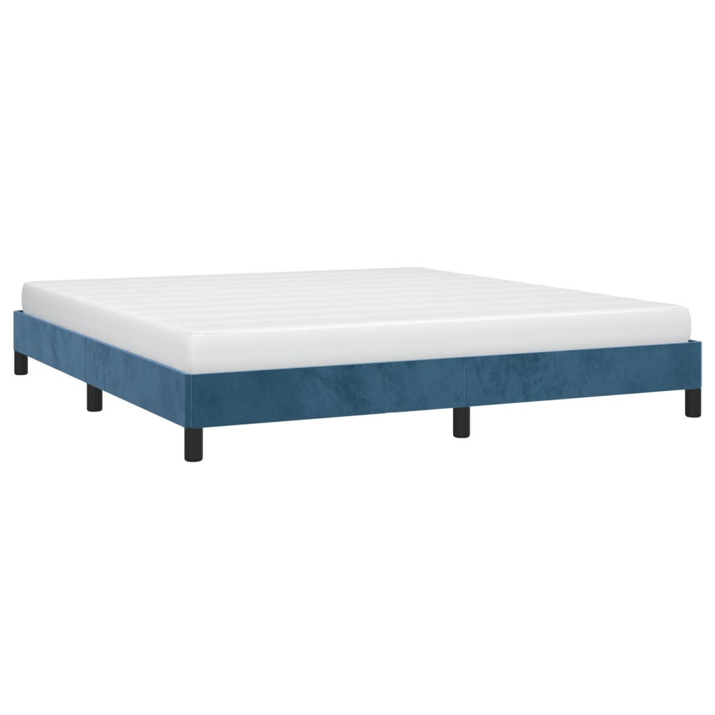 Bedframe fluweel donkerblauw 160x200 cm Bedden & bedframes | Creëer jouw Trendy Thuis | Gratis bezorgd & Retour | Trendy.nl