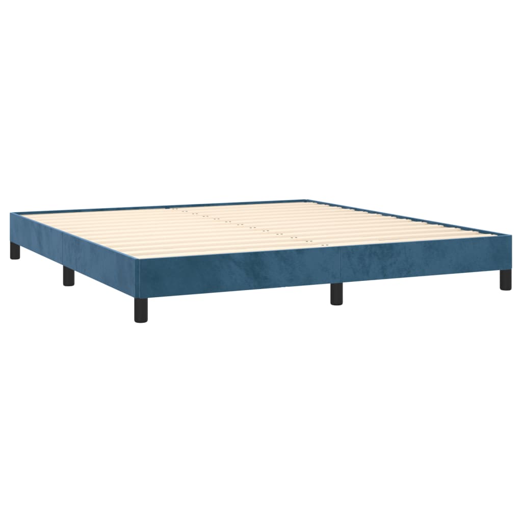 Bedframe fluweel donkerblauw 160x200 cm Bedden & bedframes | Creëer jouw Trendy Thuis | Gratis bezorgd & Retour | Trendy.nl