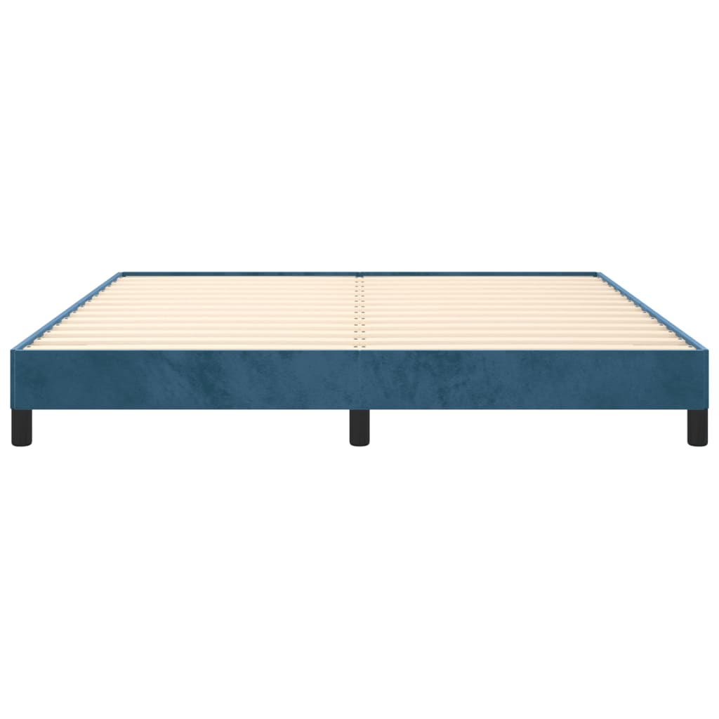 Bedframe fluweel donkerblauw 160x200 cm Bedden & bedframes | Creëer jouw Trendy Thuis | Gratis bezorgd & Retour | Trendy.nl