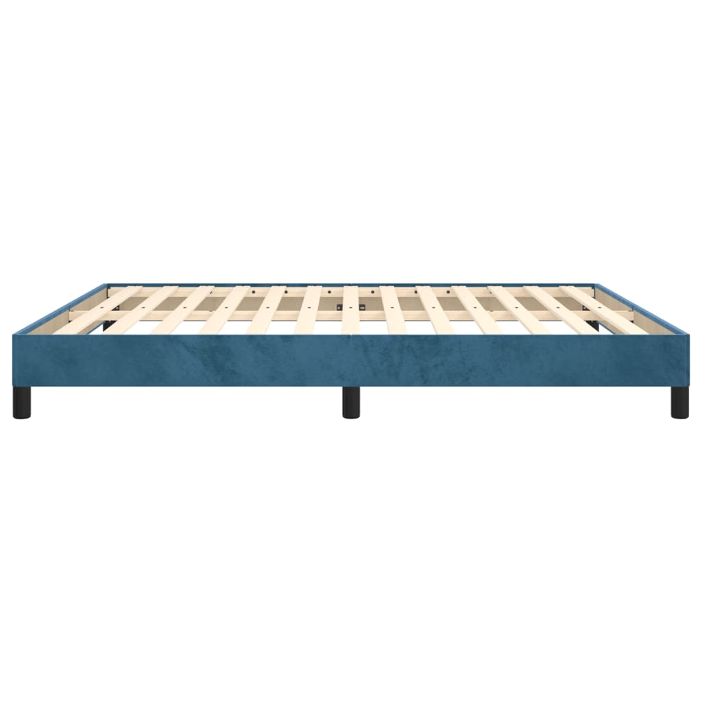 Bedframe fluweel donkerblauw 160x200 cm Bedden & bedframes | Creëer jouw Trendy Thuis | Gratis bezorgd & Retour | Trendy.nl