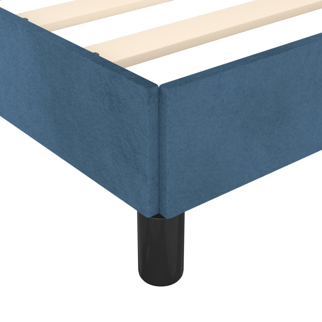 Bedframe fluweel donkerblauw 160x200 cm Bedden & bedframes | Creëer jouw Trendy Thuis | Gratis bezorgd & Retour | Trendy.nl