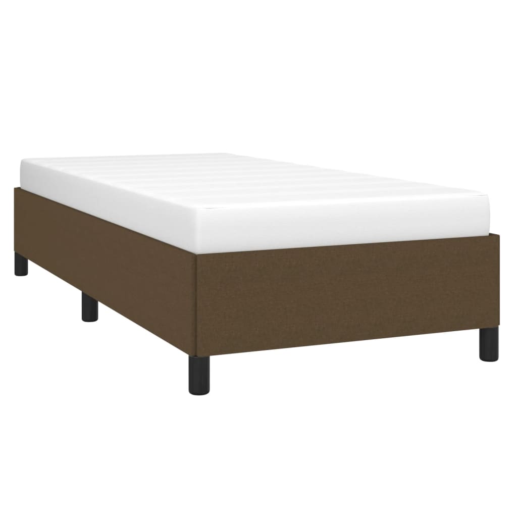 Bedframe stof donkerbruin 90x190 cm Bedden & bedframes | Creëer jouw Trendy Thuis | Gratis bezorgd & Retour | Trendy.nl