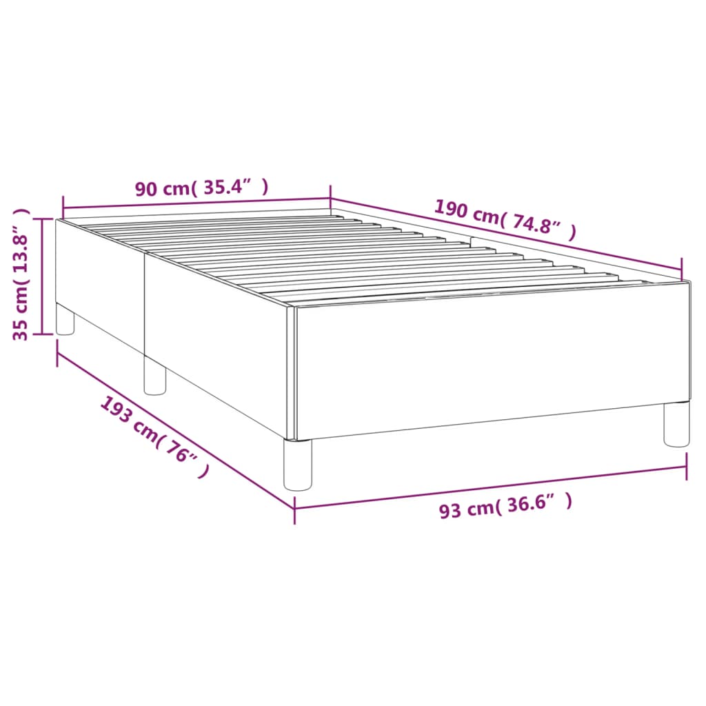 Bedframe stof groen 90x190 cm