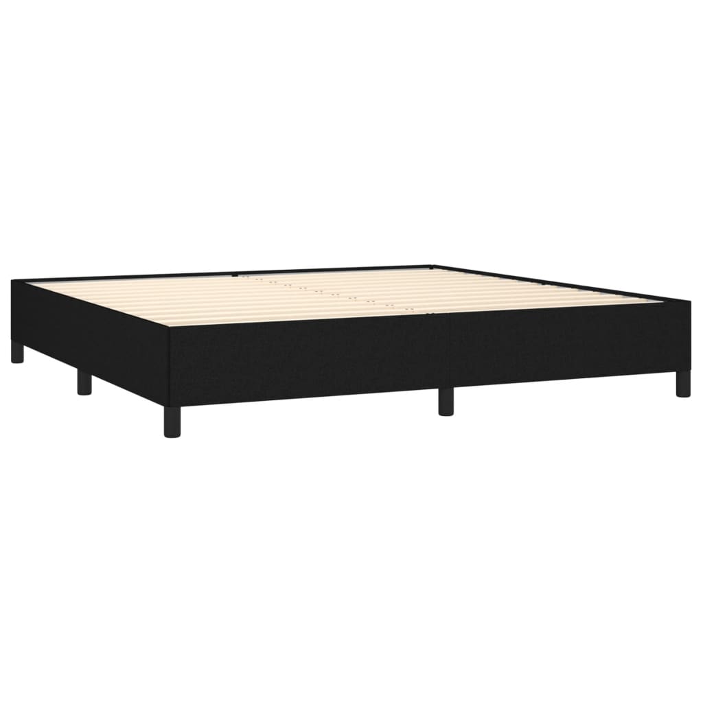 Bedframe stof zwart 200x200 cm Bedden & bedframes | Creëer jouw Trendy Thuis | Gratis bezorgd & Retour | Trendy.nl