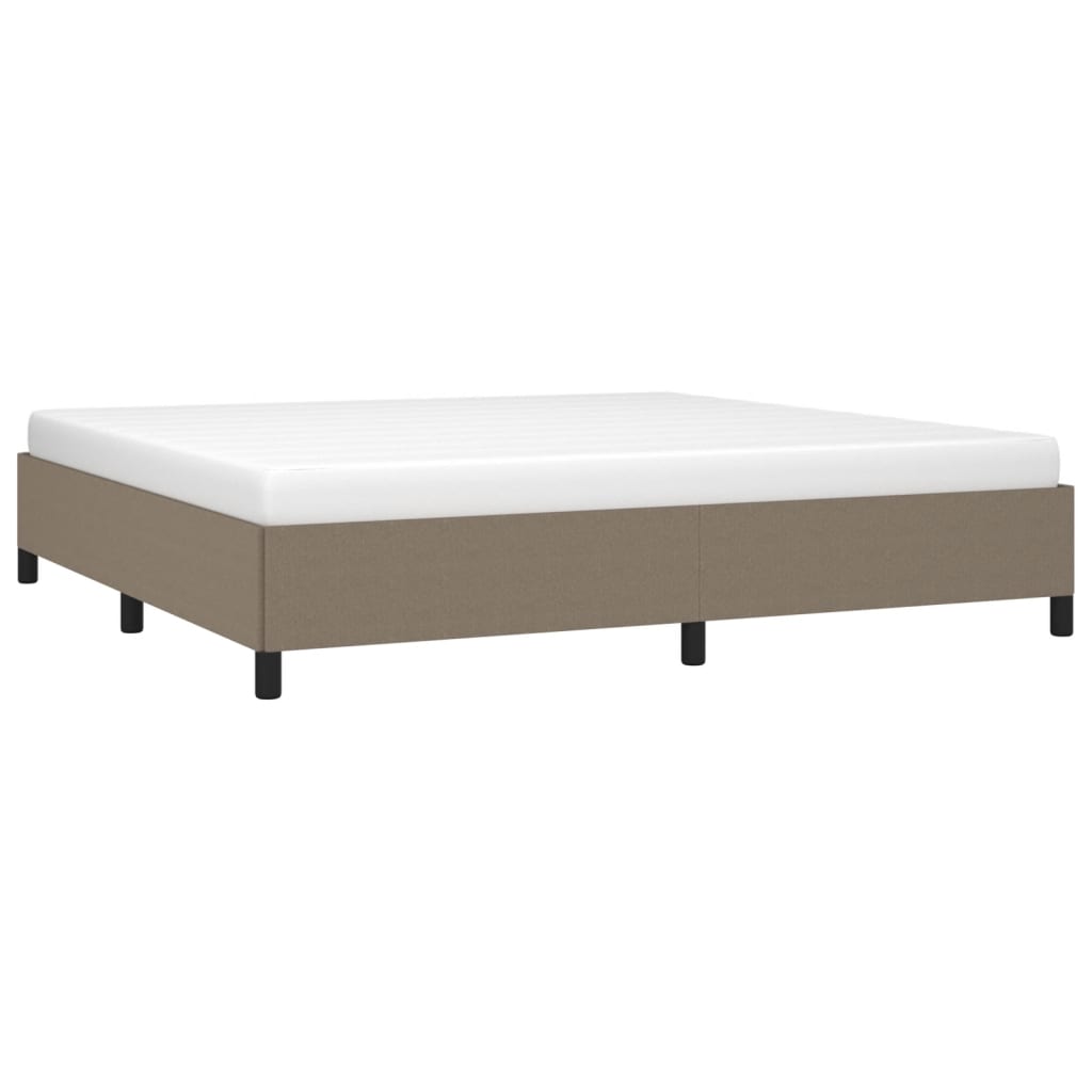 Bedframe stof taupe 200x200 cm Bedden & bedframes | Creëer jouw Trendy Thuis | Gratis bezorgd & Retour | Trendy.nl