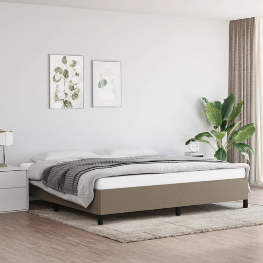 Bedframe stof taupe 200x200 cm Bedden & bedframes | Creëer jouw Trendy Thuis | Gratis bezorgd & Retour | Trendy.nl