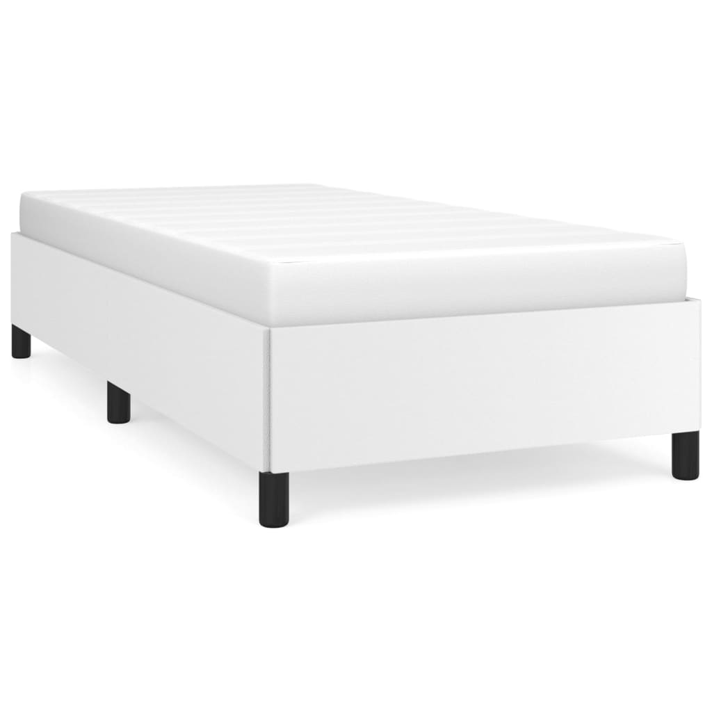 Bedframe kunstleer wit 100x200 cm Bedden & bedframes | Creëer jouw Trendy Thuis | Gratis bezorgd & Retour | Trendy.nl