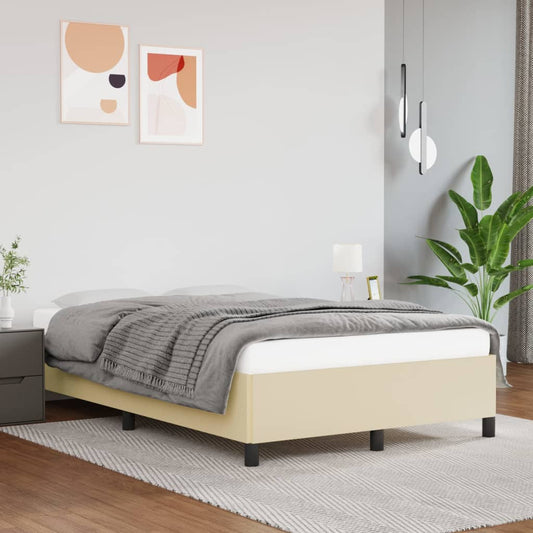 Bedframe kunstleer crèmekleurig 120x200 cm