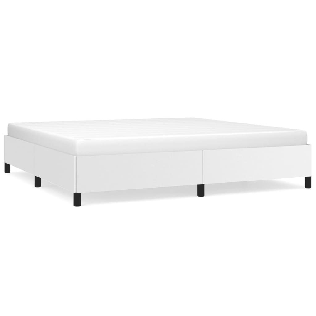 Bedframe kunstleer wit 200x200 cm Bedden & bedframes | Creëer jouw Trendy Thuis | Gratis bezorgd & Retour | Trendy.nl