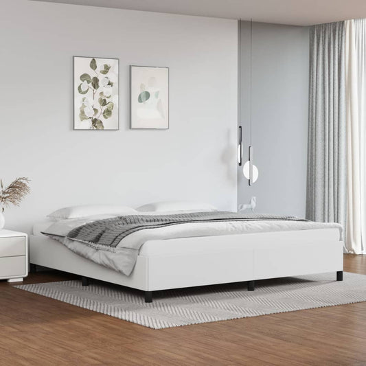 Bedframe kunstleer wit 200x200 cm Bedden & bedframes | Creëer jouw Trendy Thuis | Gratis bezorgd & Retour | Trendy.nl