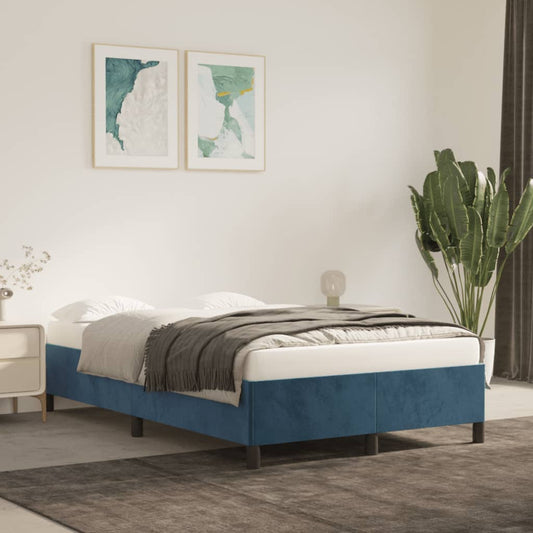 Bedframe fluweel donkerblauw 120x200 cm Bedden & bedframes | Creëer jouw Trendy Thuis | Gratis bezorgd & Retour | Trendy.nl