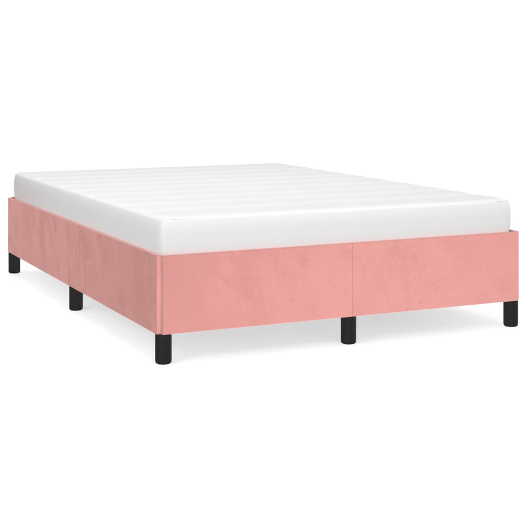 Bedframe fluweel roze 140x200 cm Bedden & bedframes | Creëer jouw Trendy Thuis | Gratis bezorgd & Retour | Trendy.nl