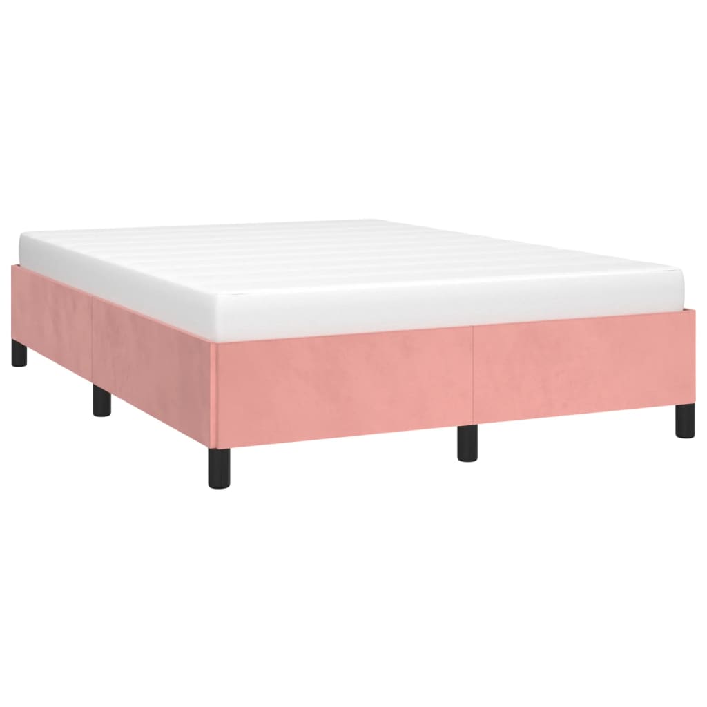 Bedframe fluweel roze 140x200 cm Bedden & bedframes | Creëer jouw Trendy Thuis | Gratis bezorgd & Retour | Trendy.nl