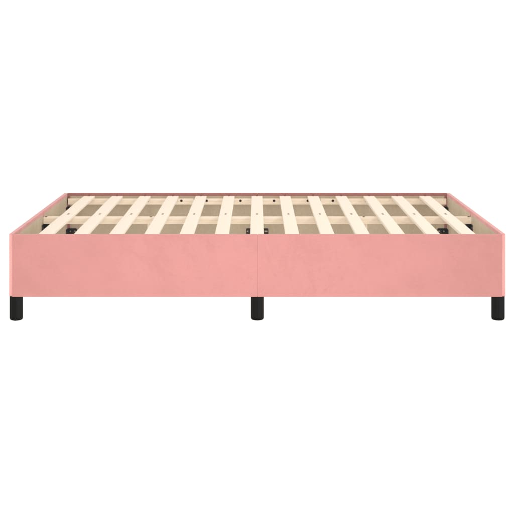 Bedframe fluweel roze 140x200 cm Bedden & bedframes | Creëer jouw Trendy Thuis | Gratis bezorgd & Retour | Trendy.nl