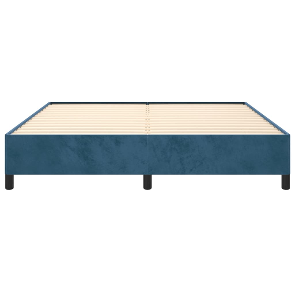 Bedframe fluweel donkerblauw 160x200 cm Bedden & bedframes | Creëer jouw Trendy Thuis | Gratis bezorgd & Retour | Trendy.nl