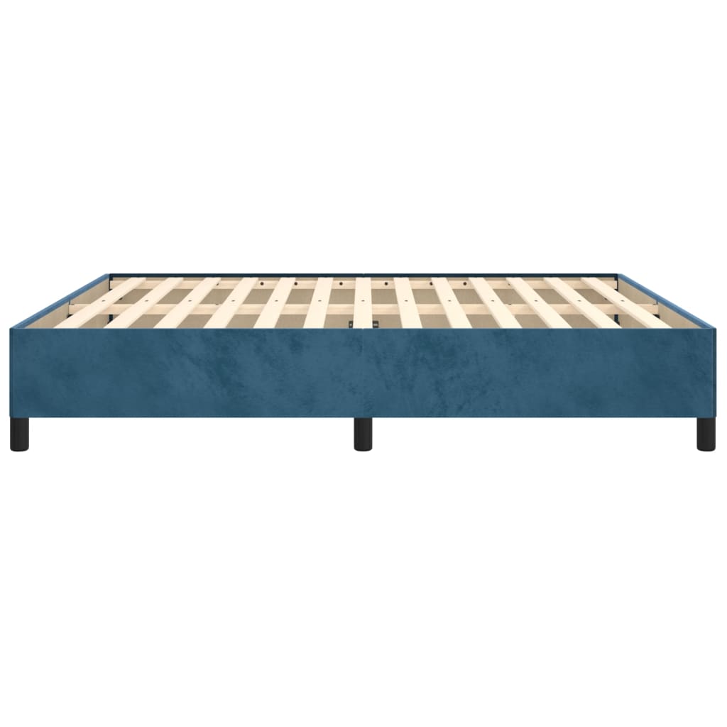 Bedframe fluweel donkerblauw 160x200 cm Bedden & bedframes | Creëer jouw Trendy Thuis | Gratis bezorgd & Retour | Trendy.nl